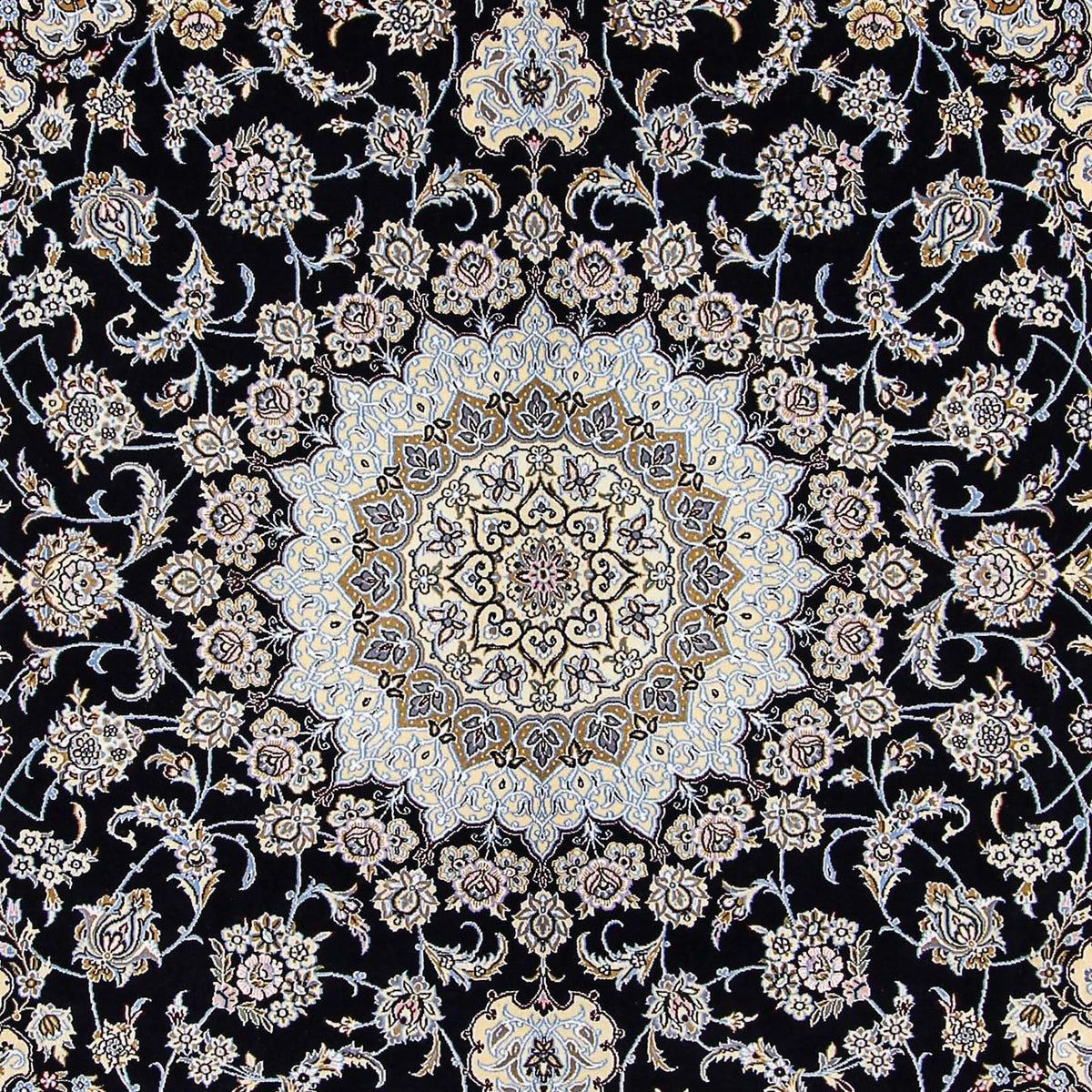 Perzisch tapijt - Nain - Koninklijk - 356 x 248 cm - donkerblauw