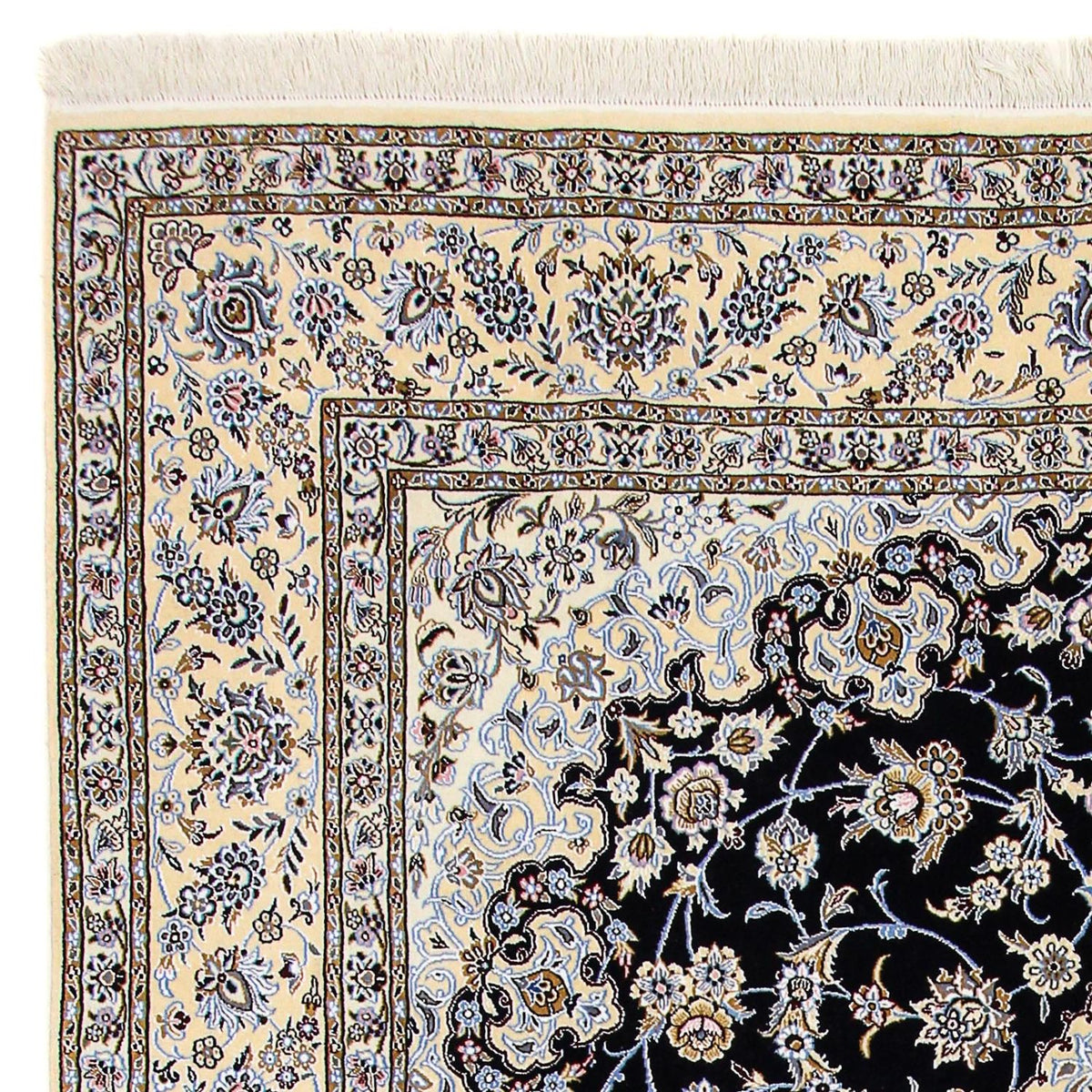 Perzisch tapijt - Nain - Koninklijk - 356 x 248 cm - donkerblauw