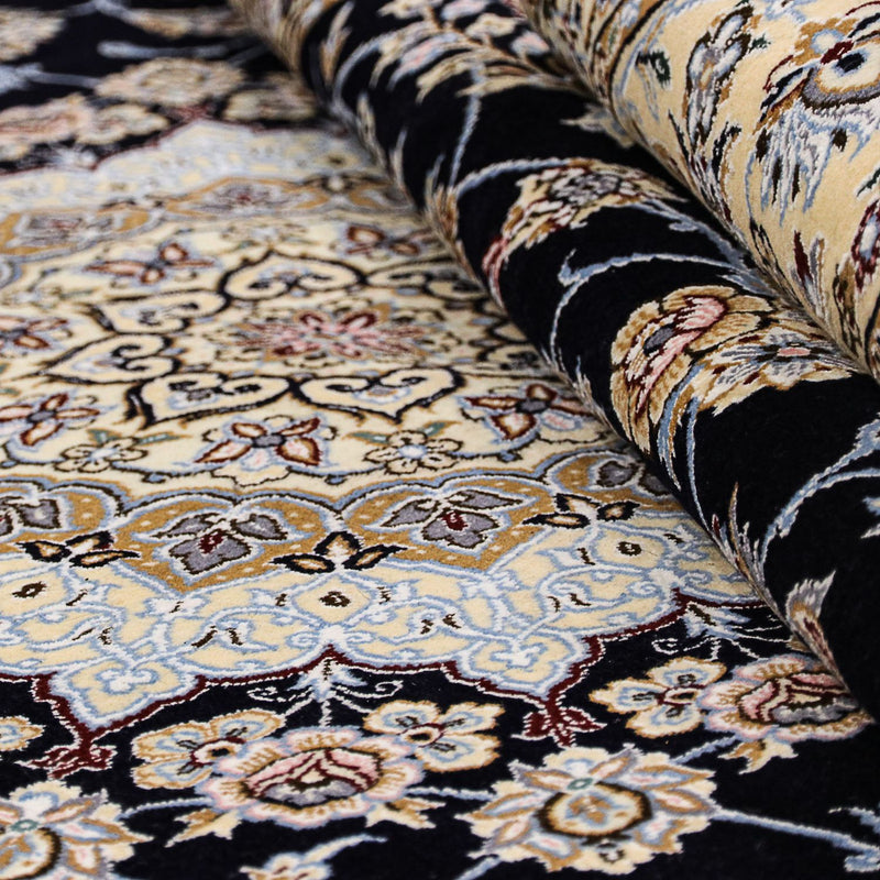 Perzisch tapijt - Nain - Koninklijk - 356 x 248 cm - donkerblauw