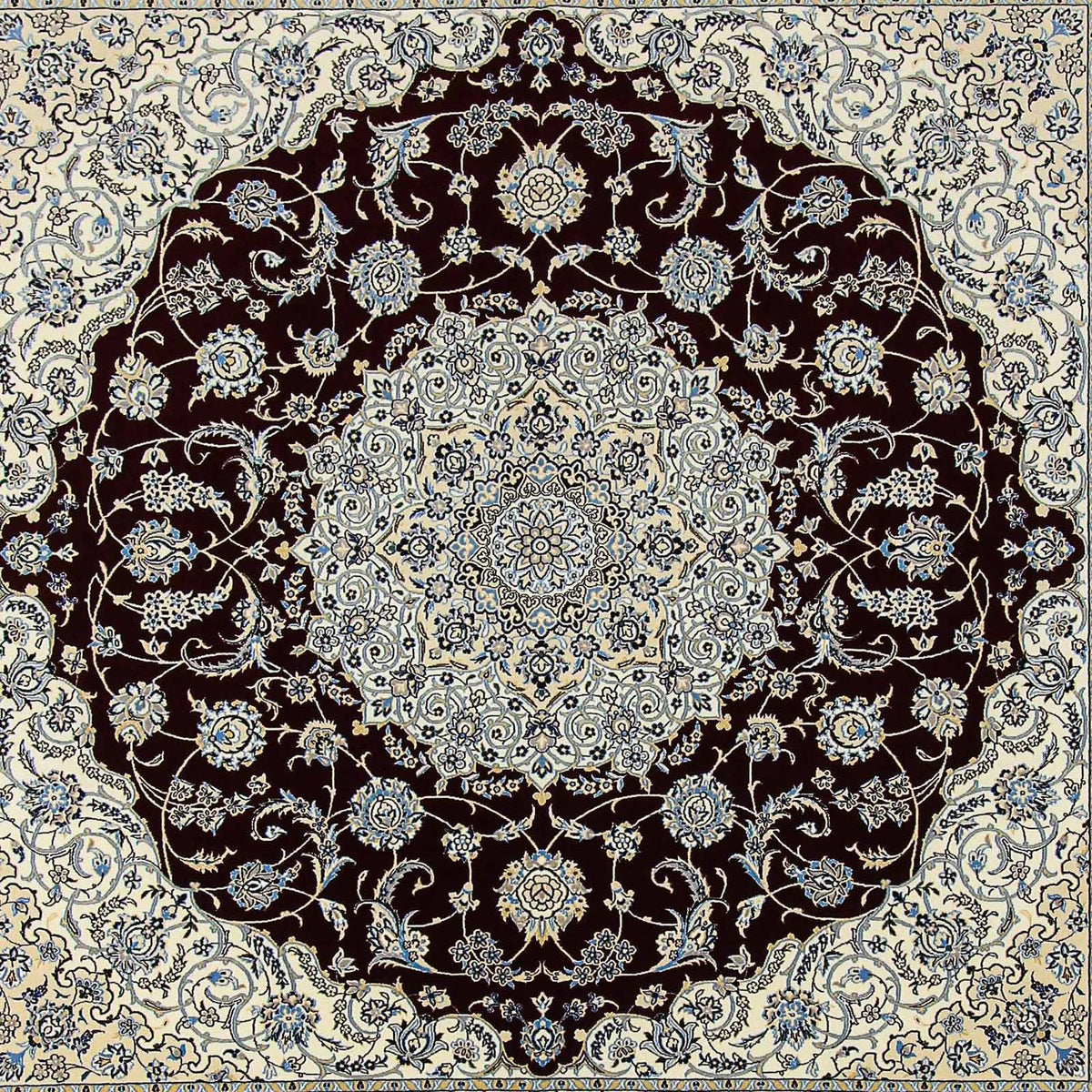 Perzisch tapijt - Nain - Premium vierkant  - 260 x 252 cm - donkerblauw