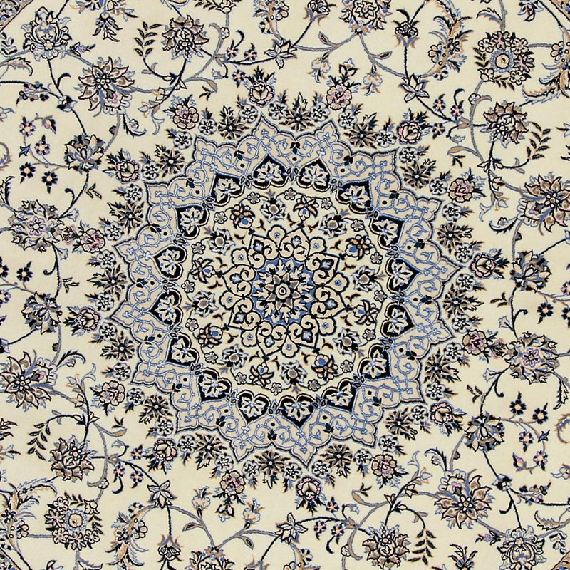 Perzisch tapijt - Nain - Premium rond  - 200 x 200 cm - beige