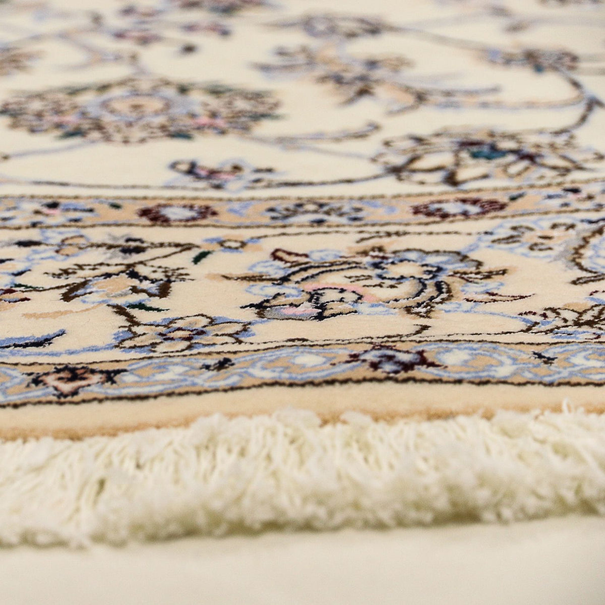 Perzisch tapijt - Nain - Premium rond  - 200 x 200 cm - beige