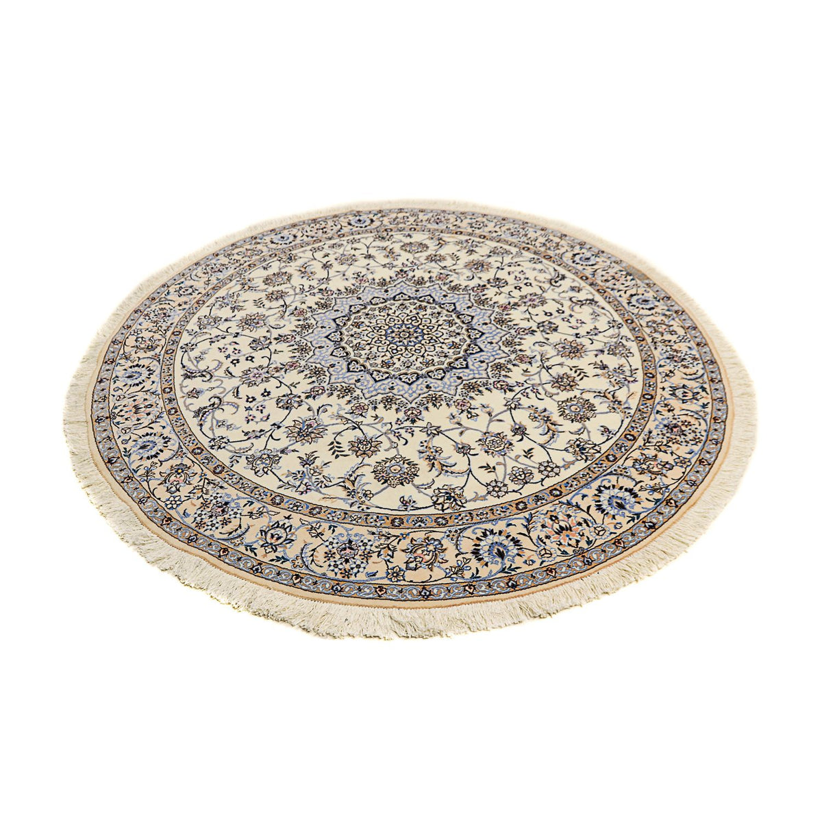 Perzisch tapijt - Nain - Premium rond  - 200 x 200 cm - beige
