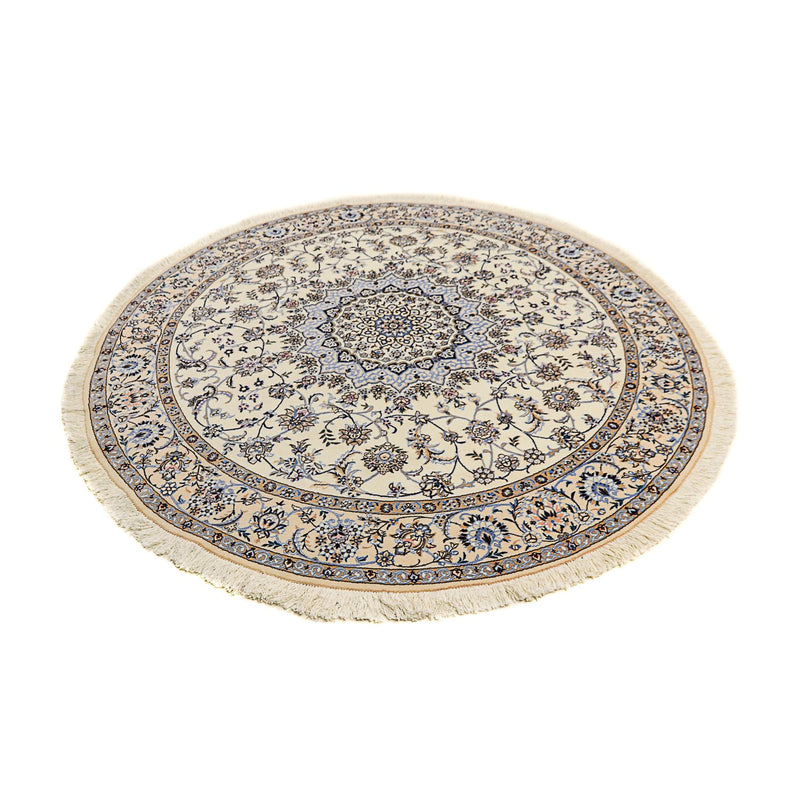 Perzisch tapijt - Nain - Premium rond  - 200 x 200 cm - beige