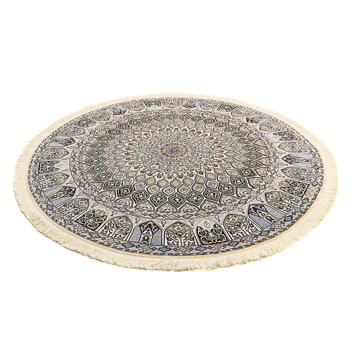Perzisch tapijt - Nain - Premium rond  - 200 x 200 cm - beige