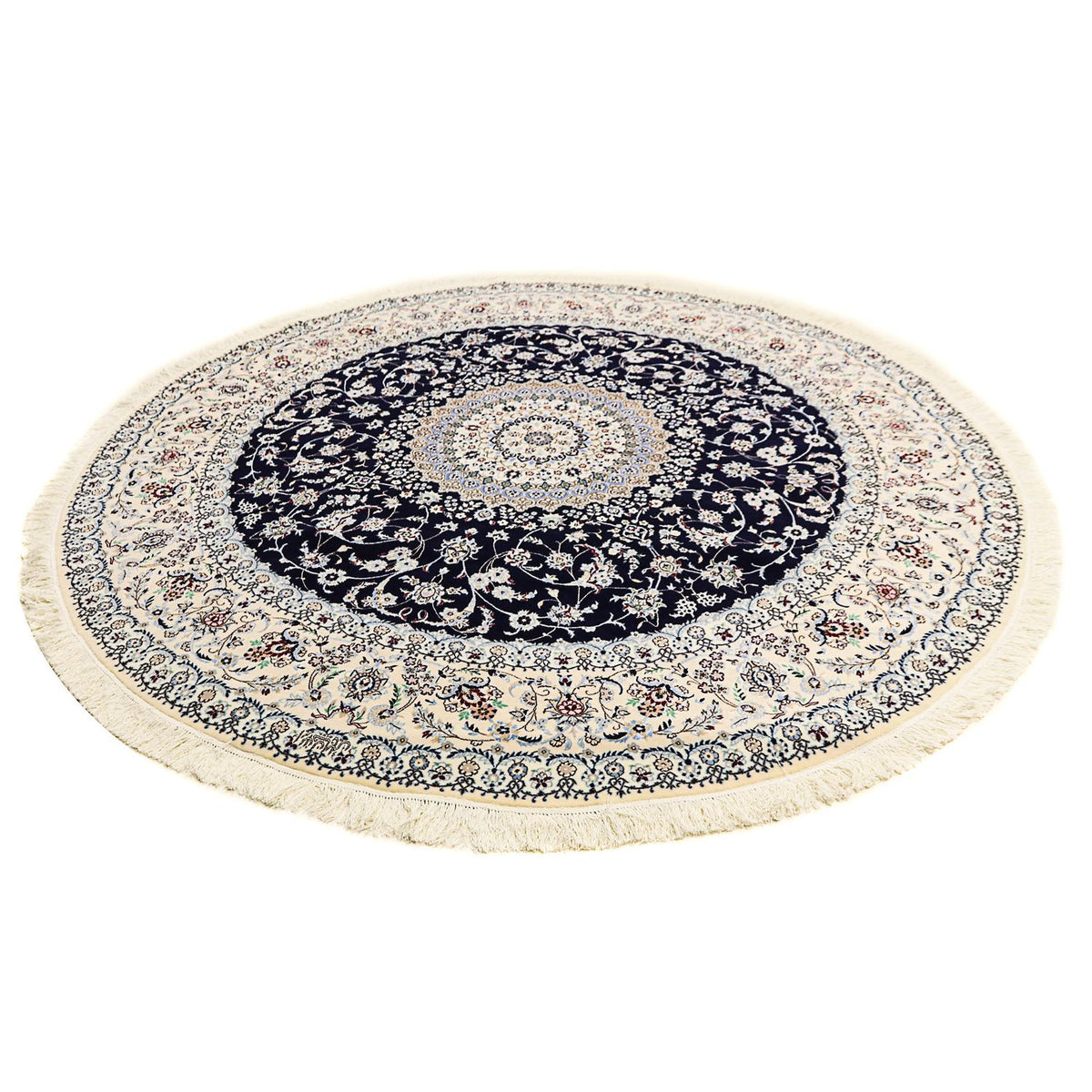 Perzisch tapijt - Nain - Premium rond  - 250 x 250 cm - donkerblauw