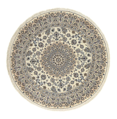 Perzisch tapijt - Nain - Koninklijk rond  - 200 x 200 cm - beige