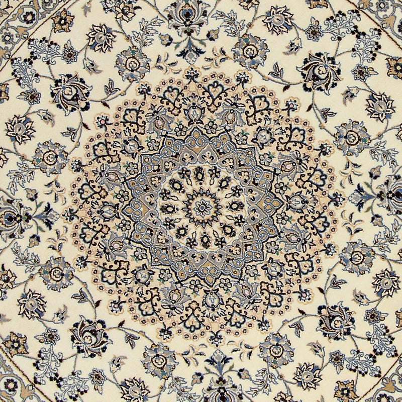 Perzisch tapijt - Nain - Koninklijk rond  - 200 x 200 cm - beige