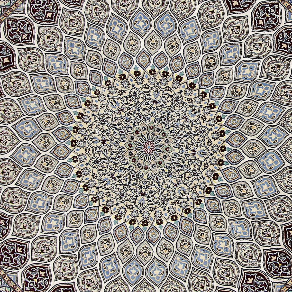 Perzisch tapijt - Nain - Premium rond  - 250 x 250 cm - beige