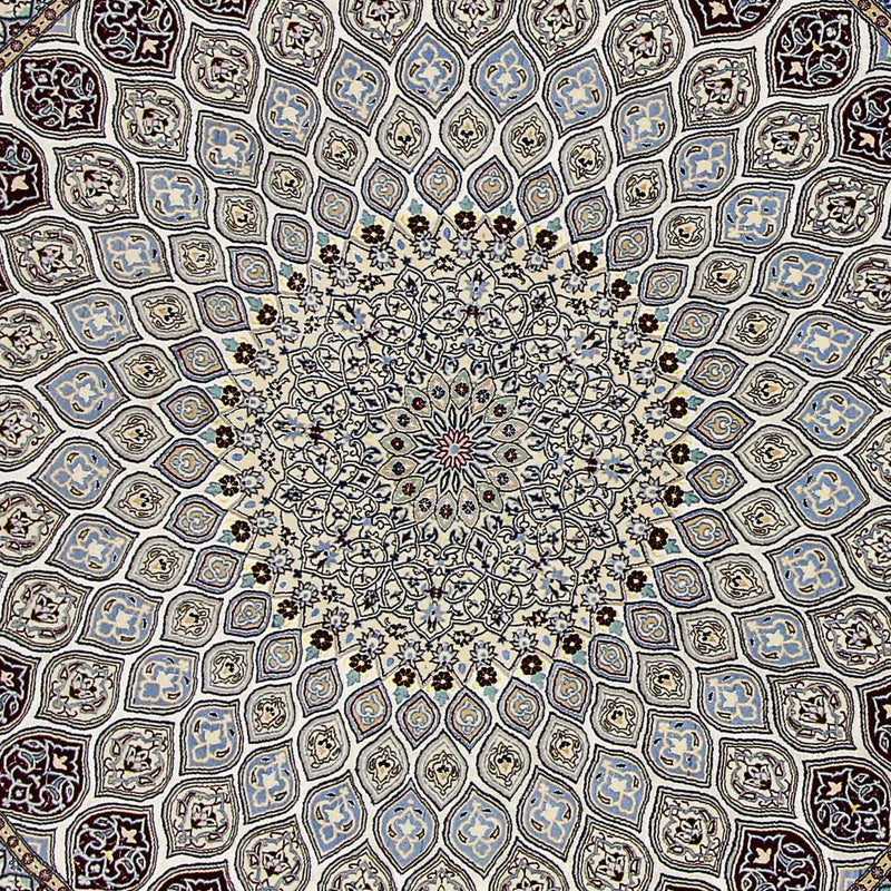 Perzisch tapijt - Nain - Premium rond  - 250 x 250 cm - beige