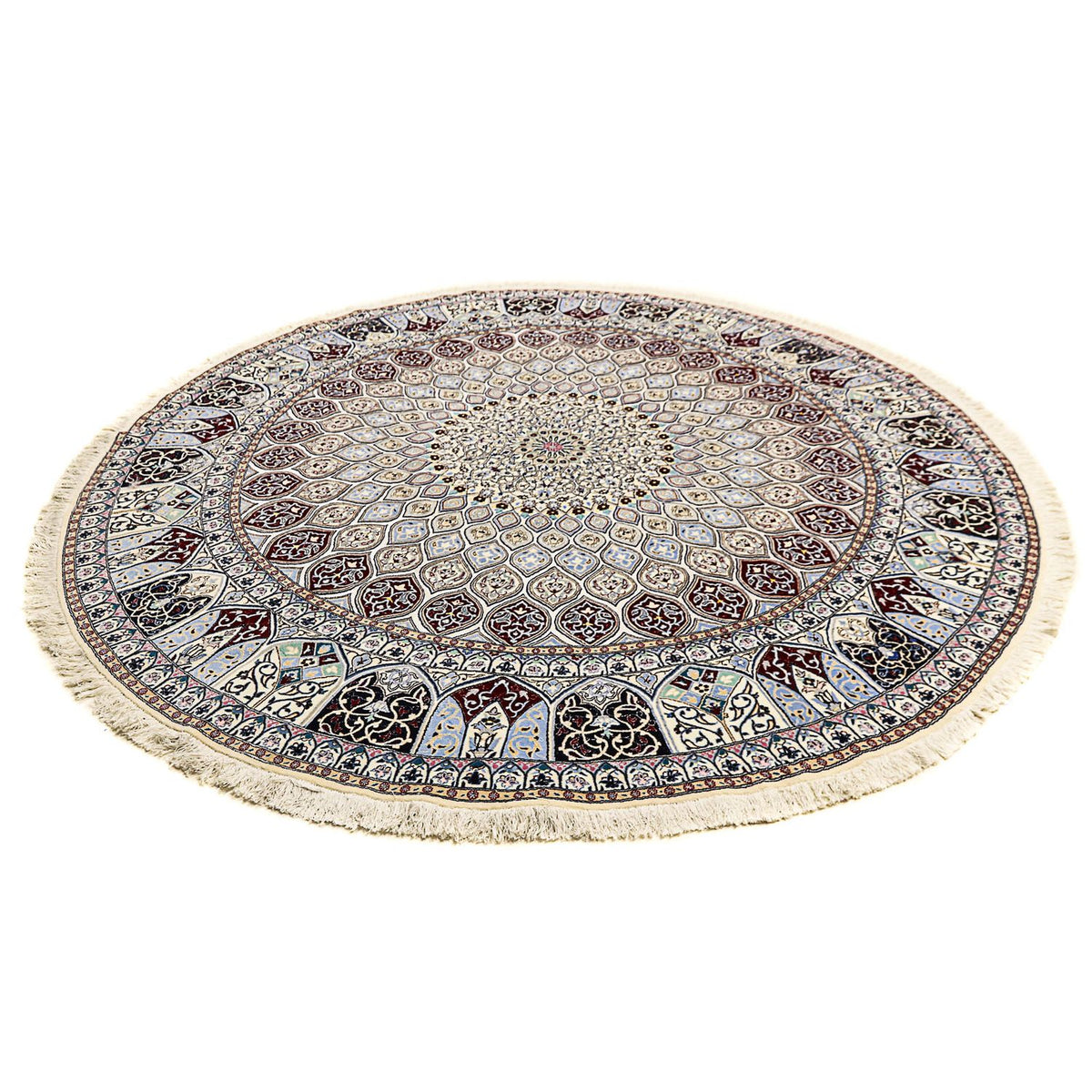 Perzisch tapijt - Nain - Premium rond  - 250 x 250 cm - beige