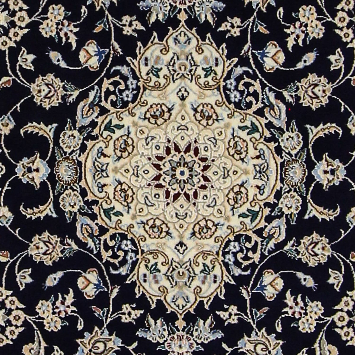 Perzisch tapijt - Nain - Premium - 123 x 80 cm - donkerblauw