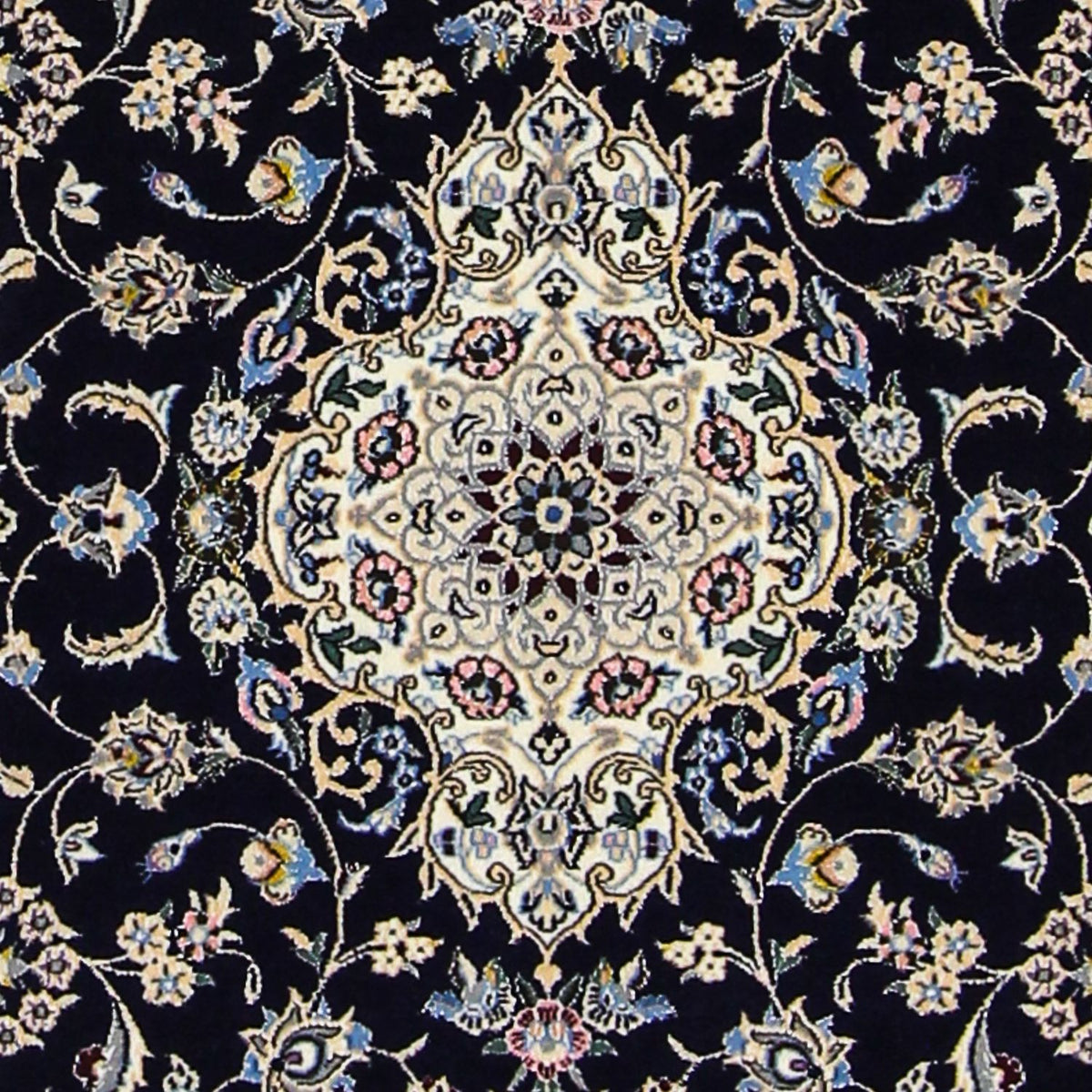 Perzisch tapijt - Nain - Premium - 123 x 83 cm - donkerblauw