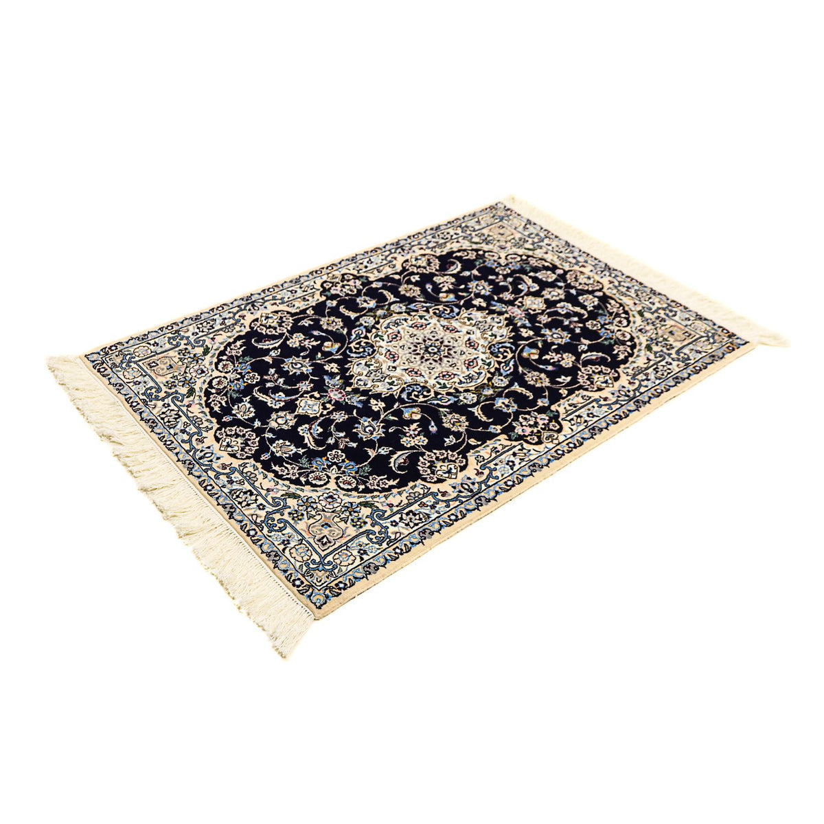 Perzisch tapijt - Nain - Premium - 123 x 83 cm - donkerblauw