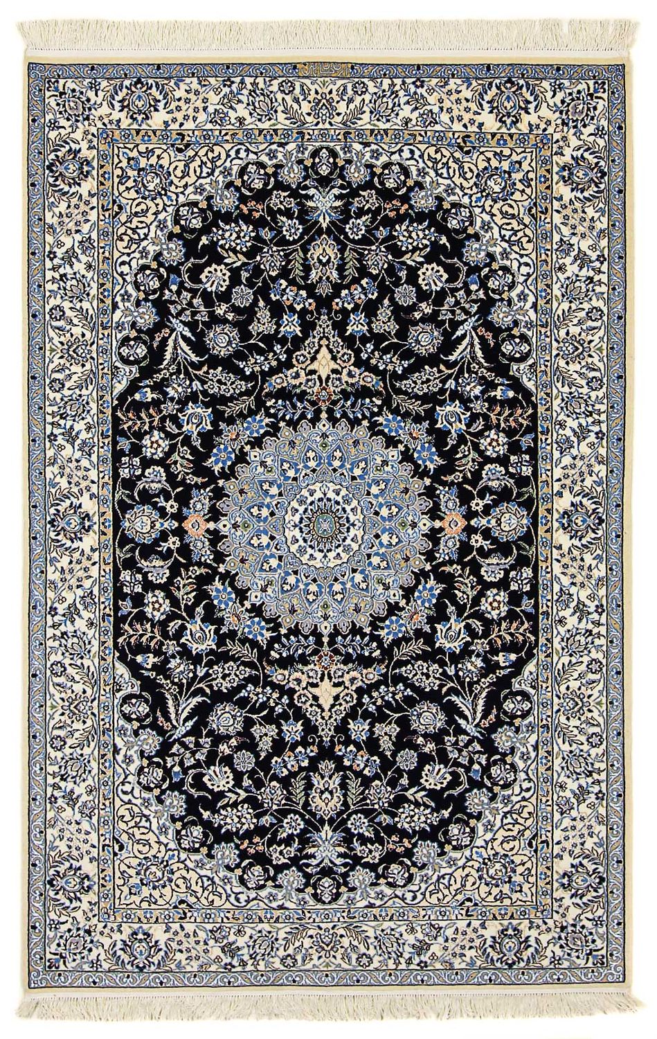 Perzisch tapijt - Nain - Premium - 200 x 130 cm - donkerblauw