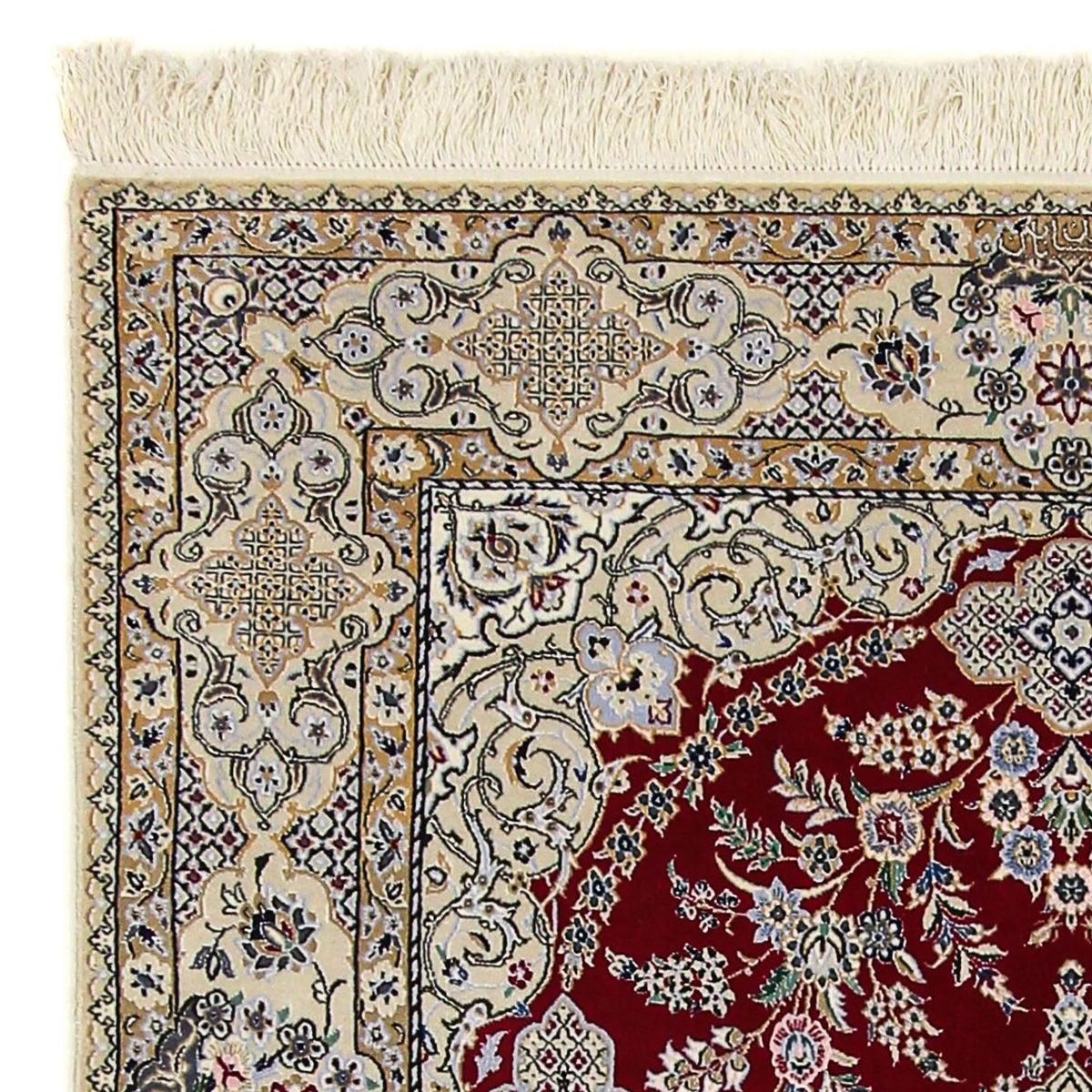 Perzisch tapijt - Nain - Premium - 197 x 128 cm - donkerrood