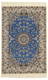 Perzisch tapijt - Nain - Premium - 120 x 80 cm - blauw