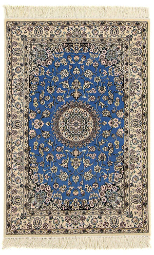 Perzisch tapijt - Nain - Premium - 120 x 80 cm - blauw