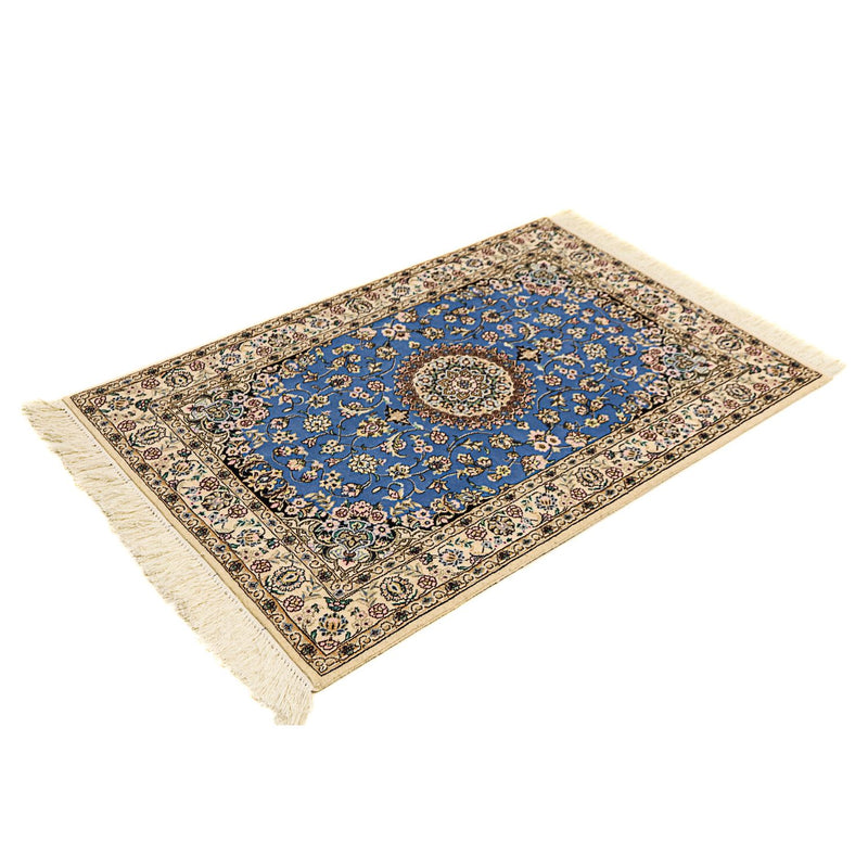 Perzisch tapijt - Nain - Premium - 120 x 80 cm - blauw
