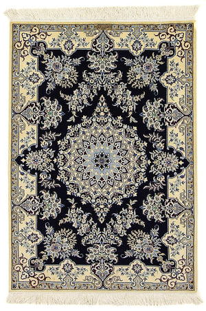 Perzisch tapijt - Nain - Premium - 140 x 100 cm - donkerblauw