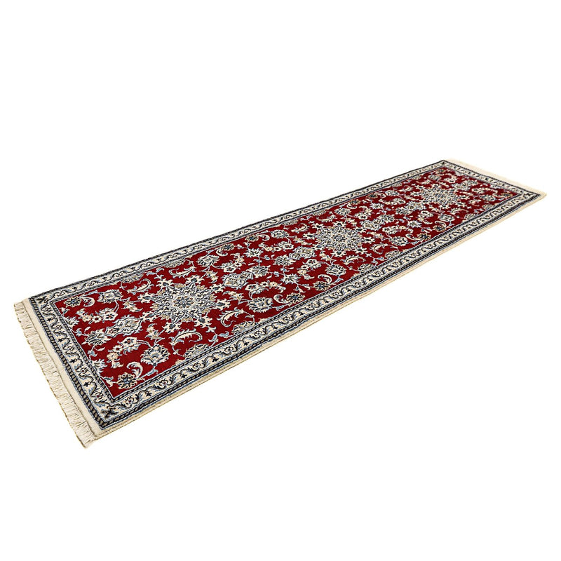 Loper Perzisch tapijt - Nain - 290 x 82 cm - donkerrood
