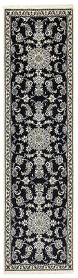 Loper Perzisch tapijt - Nain - 290 x 78 cm - donkerblauw