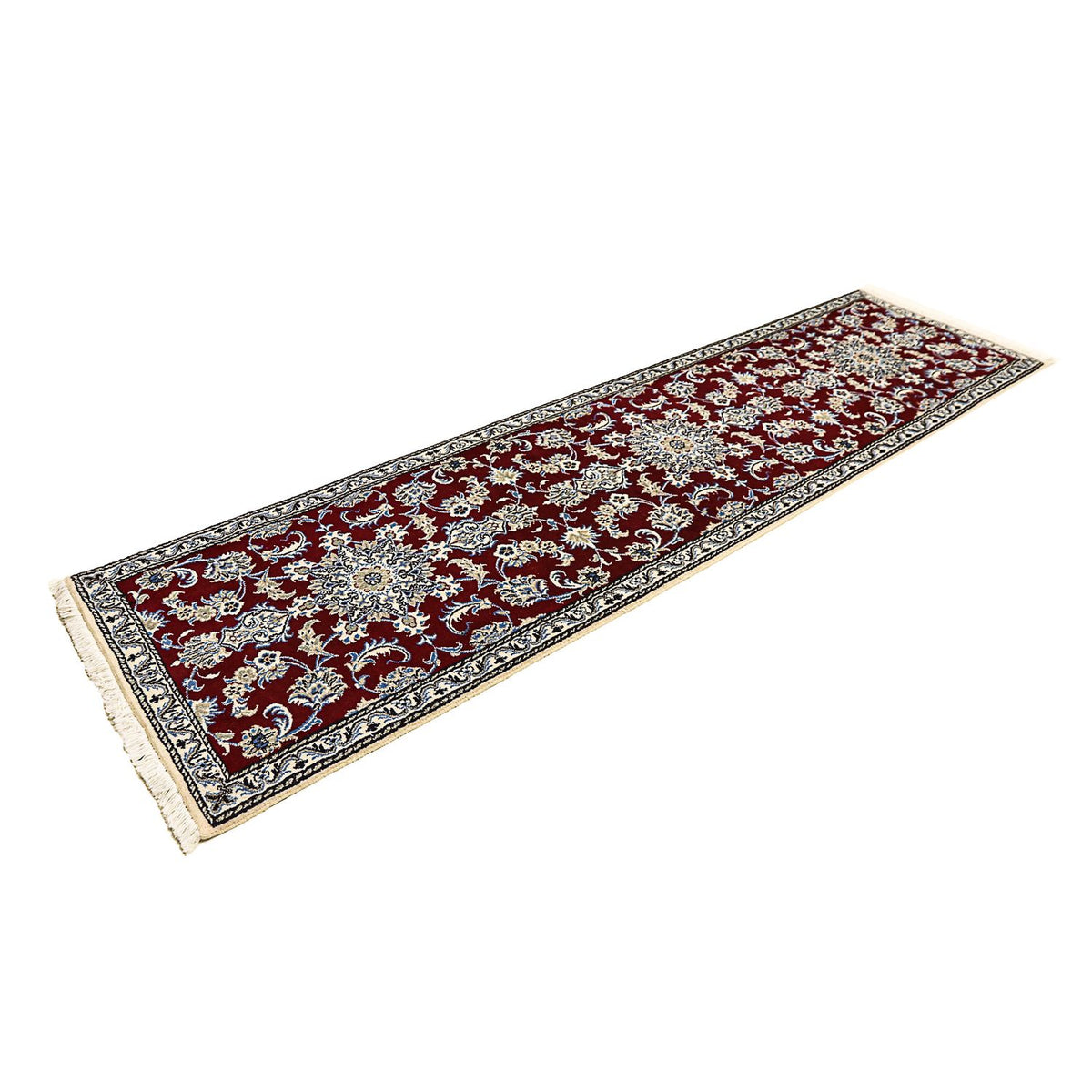 Loper Perzisch tapijt - Nain - 286 x 78 cm - donkerrood