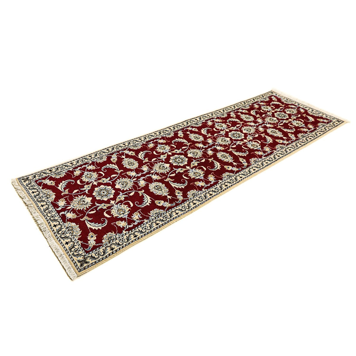 Loper Perzisch tapijt - Nain - 234 x 77 cm - donkerrood