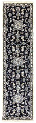 Loper Perzisch tapijt - Nain - 310 x 78 cm - donkerblauw