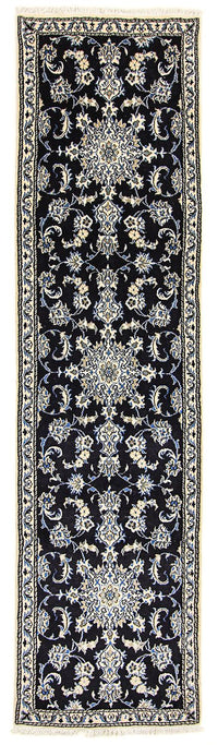 Loper Perzisch tapijt - Nain - 310 x 78 cm - donkerblauw