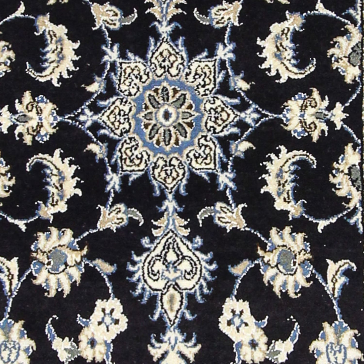 Loper Perzisch tapijt - Nain - 297 x 76 cm - donkerblauw