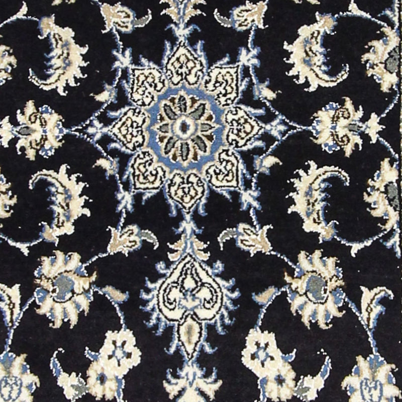 Loper Perzisch tapijt - Nain - 297 x 76 cm - donkerblauw