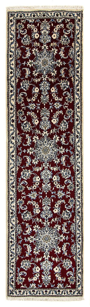 Loper Perzisch tapijt - Nain - 283 x 78 cm - donkerrood