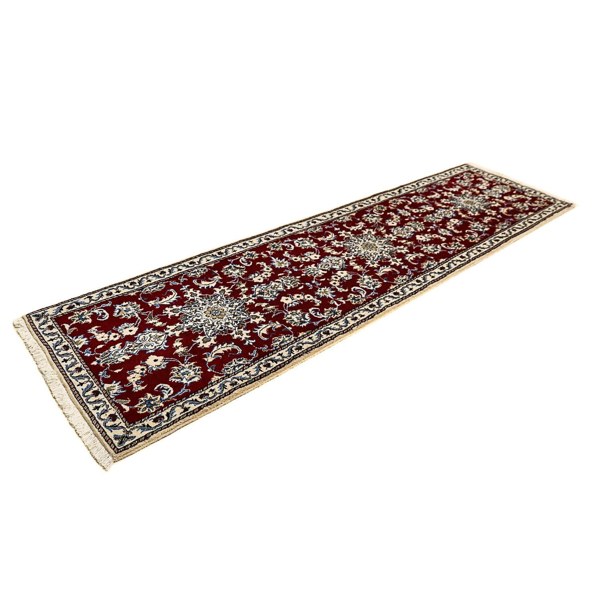Loper Perzisch tapijt - Nain - 283 x 78 cm - donkerrood