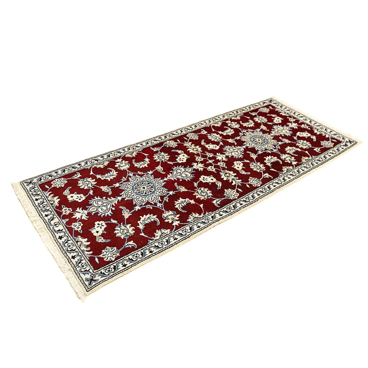 Loper Perzisch tapijt - Nain - 197 x 80 cm - donkerrood