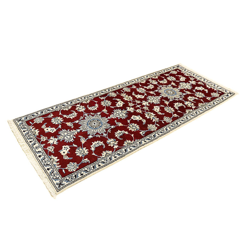 Loper Perzisch tapijt - Nain - 197 x 80 cm - donkerrood