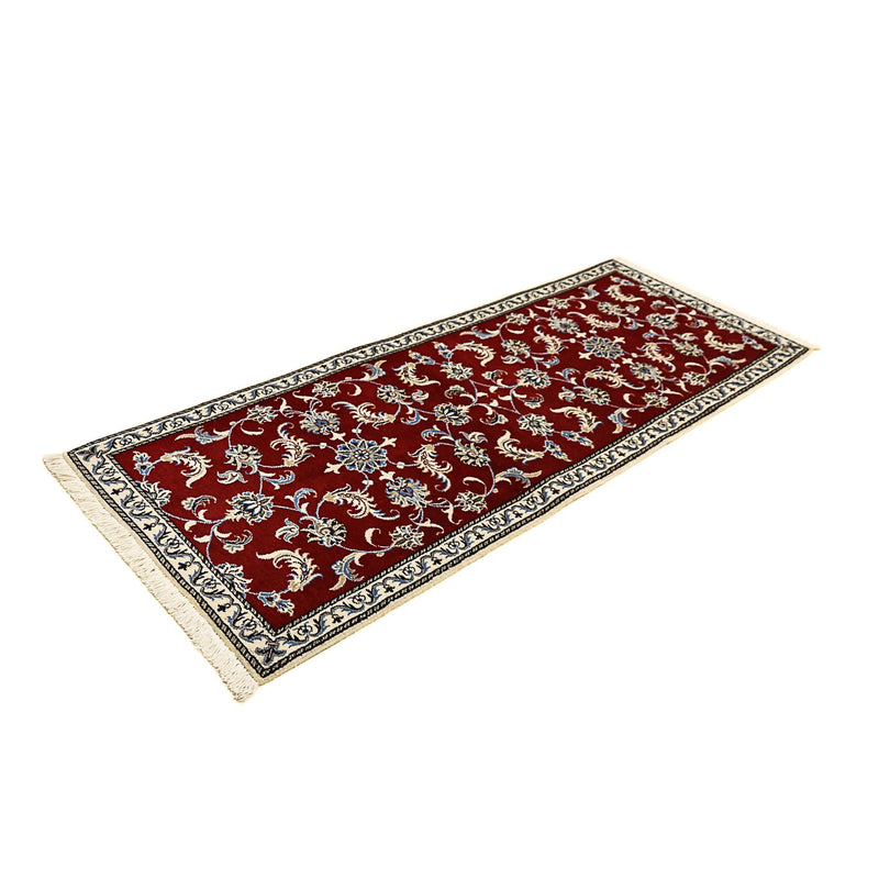 Loper Perzisch tapijt - Nain - 197 x 80 cm - donkerrood