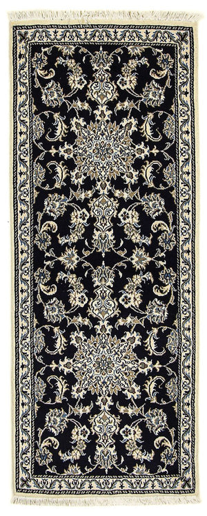 Loper Perzisch tapijt - Nain - 192 x 78 cm - donkerblauw