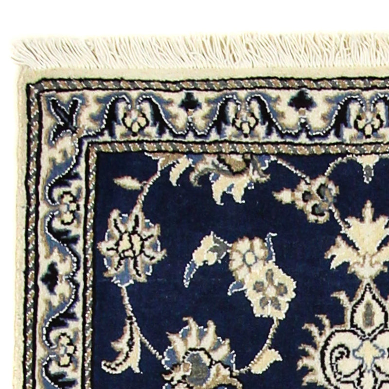 Loper Perzisch tapijt - Nain - 195 x 77 cm - donkerblauw