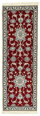 Loper Perzisch tapijt - Nain - 188 x 60 cm - donkerrood