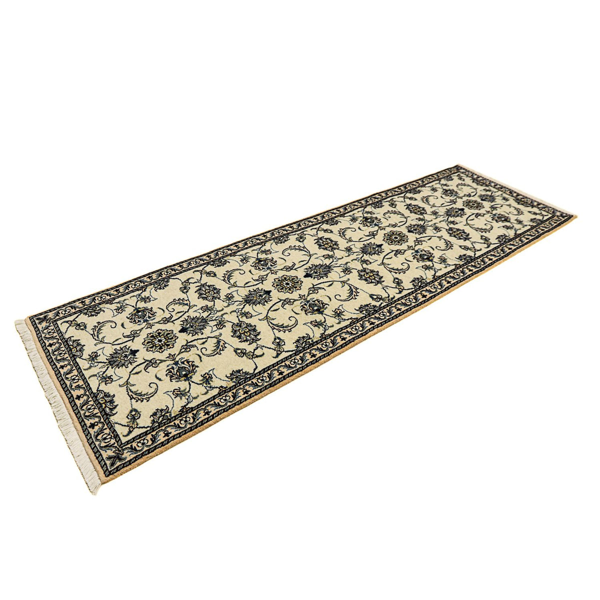 Loper Perzisch tapijt - Nain - 253 x 80 cm - beige