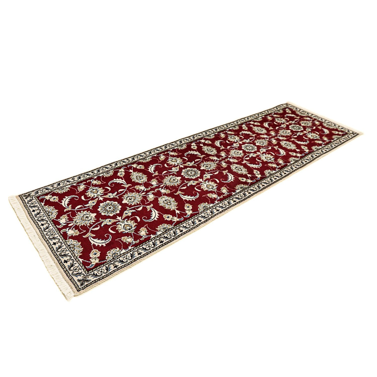Loper Perzisch tapijt - Nain - 256 x 77 cm - donkerrood