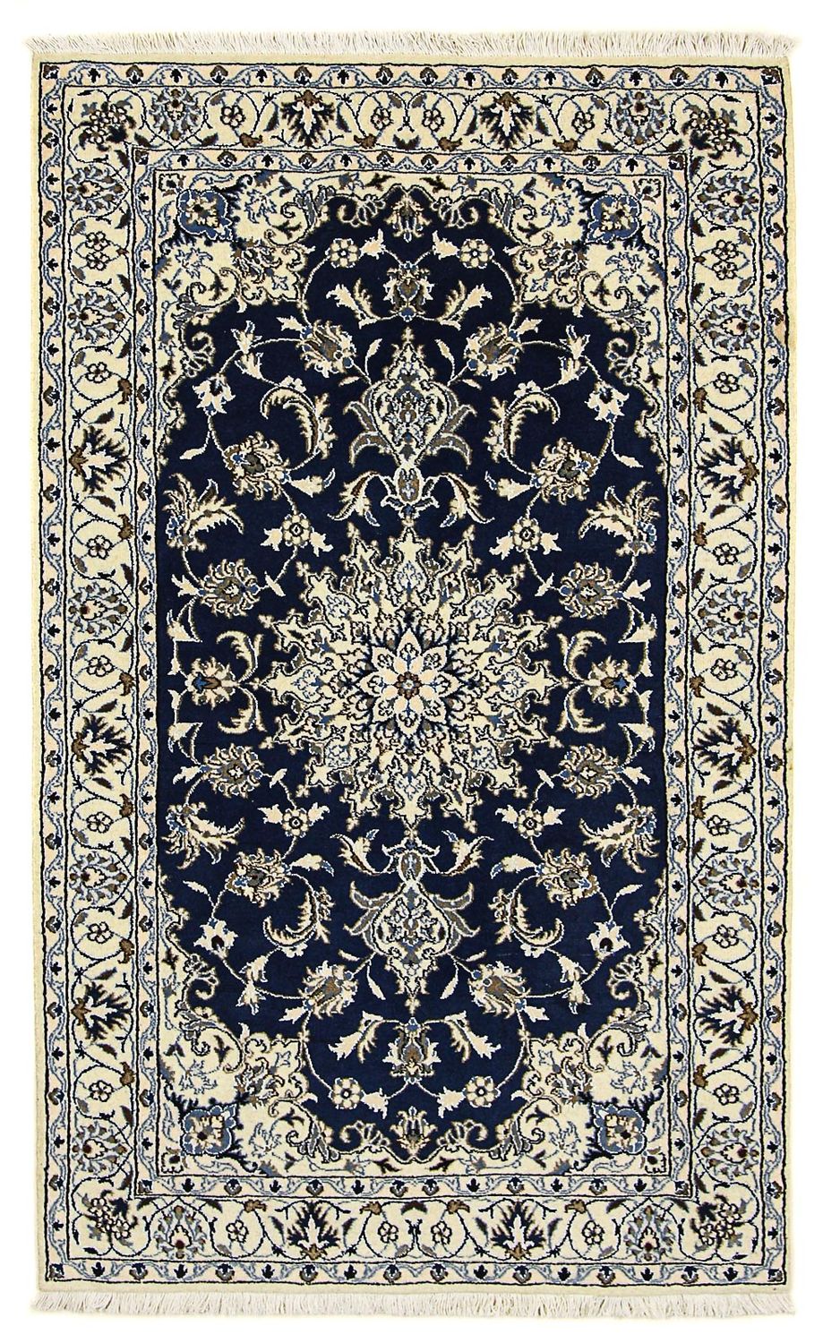 Perzisch tapijt - Nain - 203 x 120 cm - donkerblauw