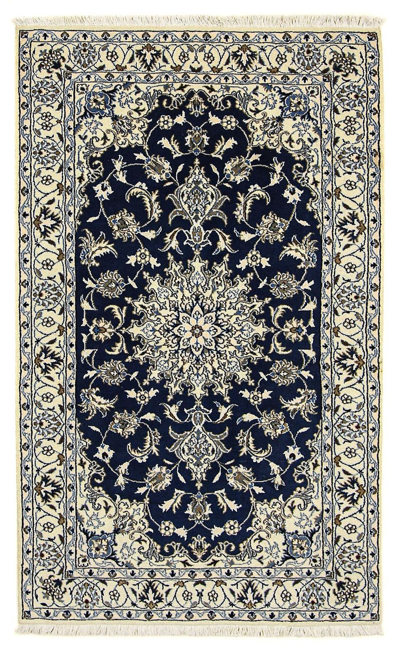 Perzisch tapijt - Nain - 203 x 120 cm - donkerblauw
