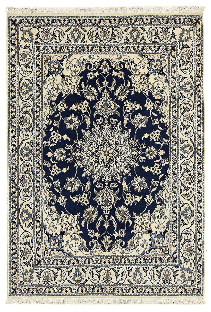 Perzisch tapijt - Nain - 202 x 142 cm - donkerblauw