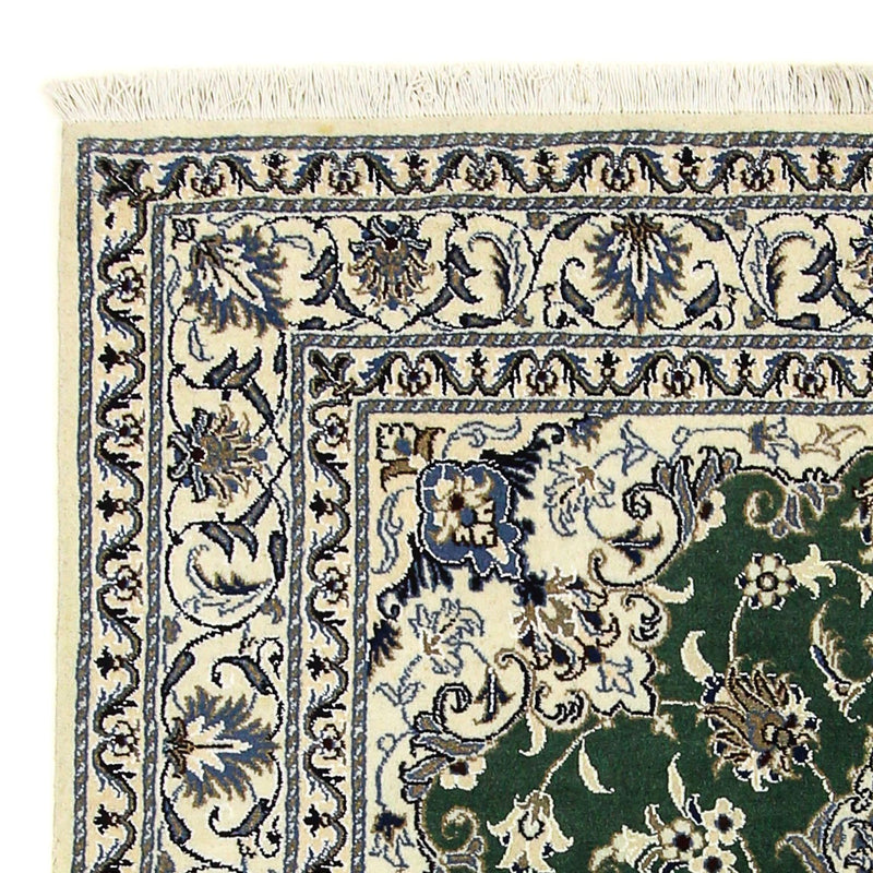 Perzisch tapijt - Nain - 193 x 153 cm - donkergroen