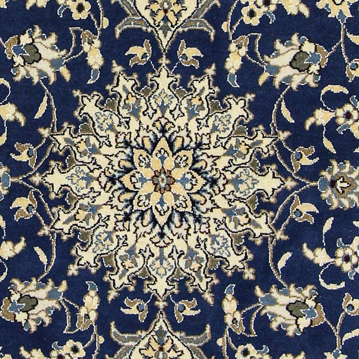 Perzisch tapijt - Nain - 196 x 145 cm - donkerblauw