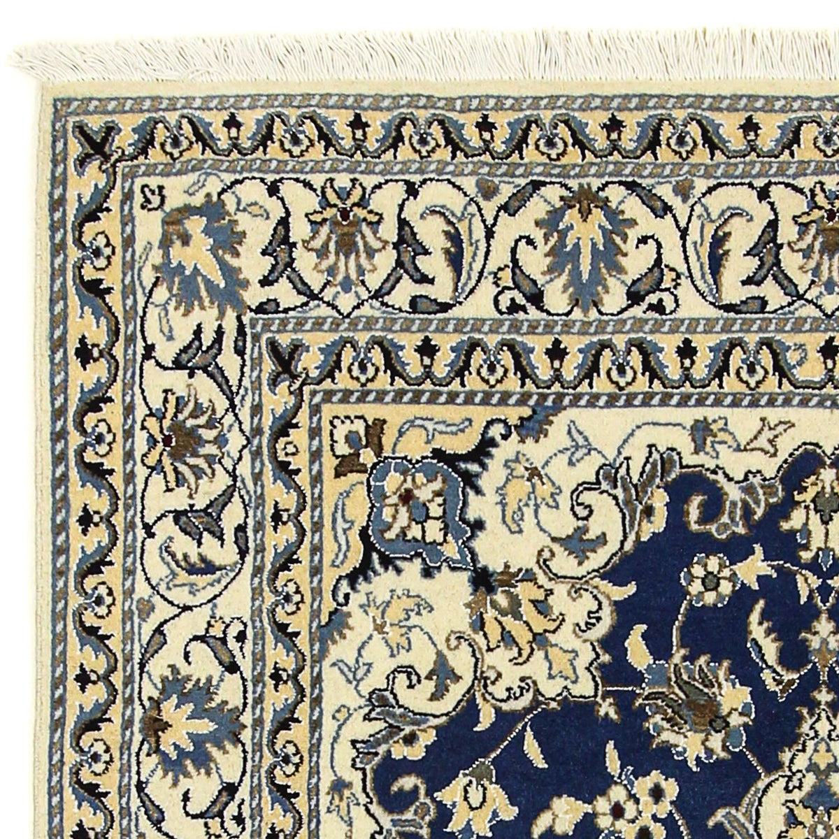 Perzisch tapijt - Nain - 196 x 145 cm - donkerblauw