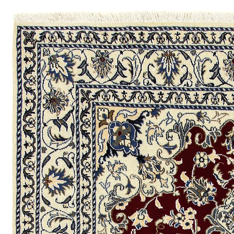 Perzisch tapijt - Nain - 191 x 147 cm - donkerrood