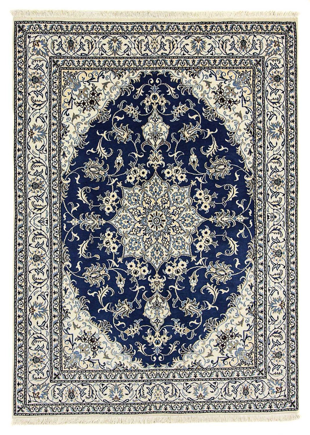 Perzisch tapijt - Nain - 236 x 168 cm - blauw